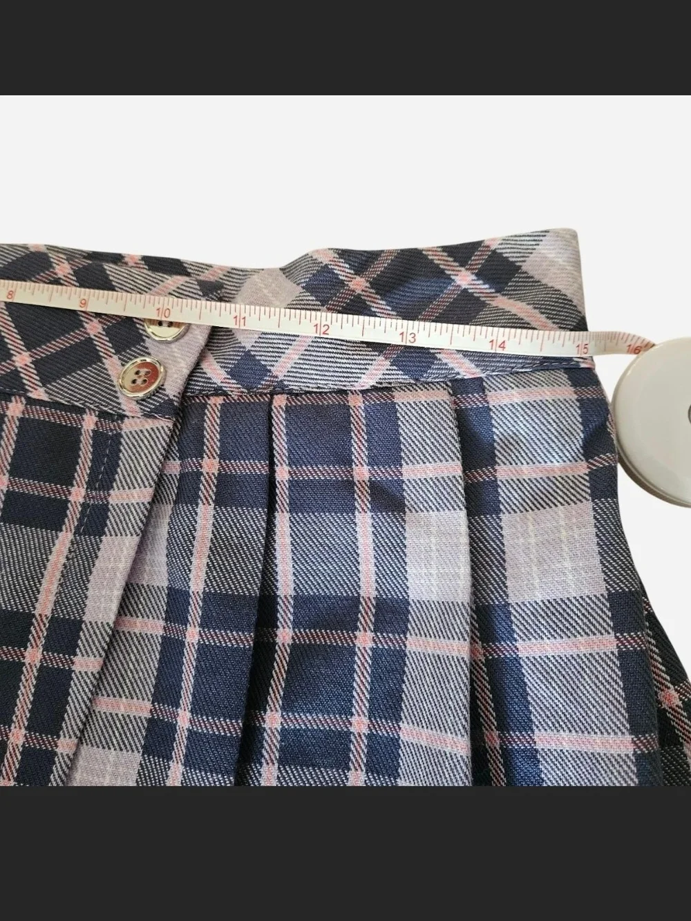 Justice Purple and Pink Plaid Pleated Skirt Skort